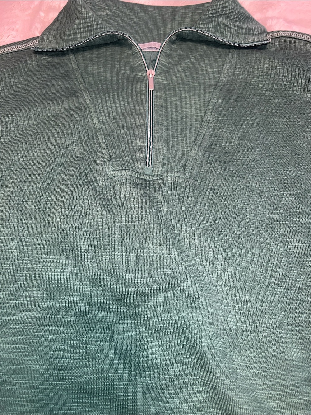 Tommy Bahama Heather Teal Half-Zip Pullover
